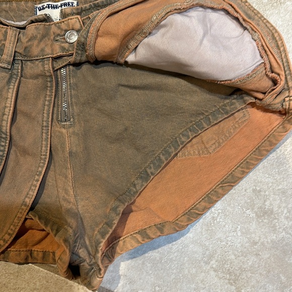 NEW! Free People We the Free Prince Street Denim Shorts 29 Skort - Picture 5 of 10